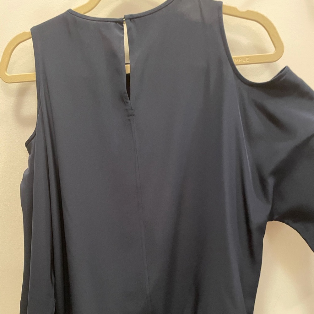 Tibi Cold Shoulder Deep Navy Top - Picture 5 of 9